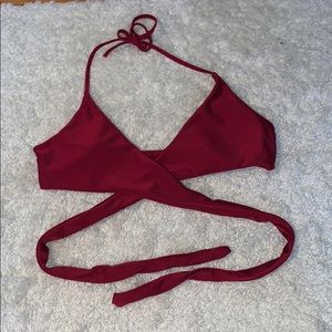Wrap around bathing suit top